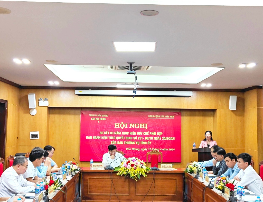 Bắc Giang: Ban Thường vụ Tỉnh ủy ban hành Quy định về phối hợp giữa Ban Nội chính Tỉnh ủy với các...
