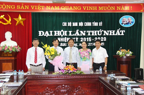 Chi bộ Ban Nội chính Tỉnh ủy tổ chức Đại hội lần thứ nhất, nhiệm kỳ 2015 - 2020