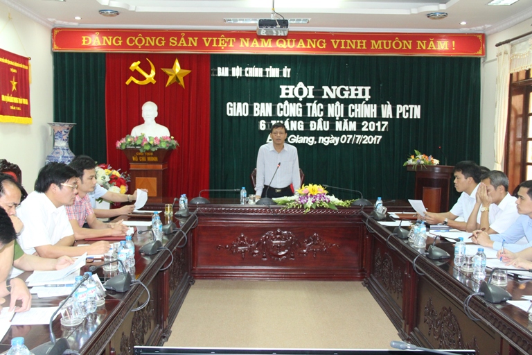 Ban Nội chính Tỉnh ủy Bắc Giang: Giao ban công tác nội chính và phòng, chống tham nhũng 6 tháng...